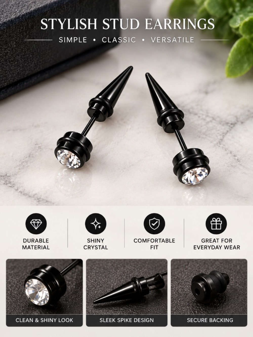Stud earrings
